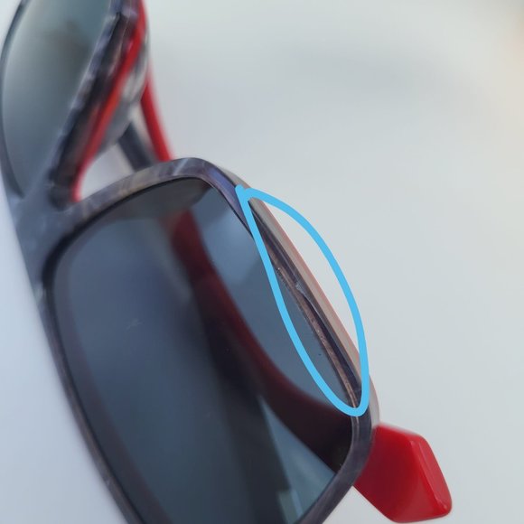 New Authentic Louis Vuitton Portland Anthracite Red E Sunglasses - Picture 12 of 13